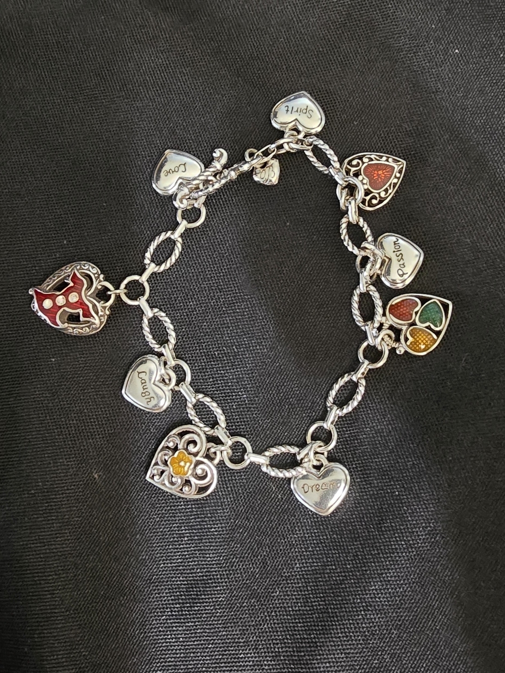 Brighton 2005 Go Red Charm Bracelet VALENTINES